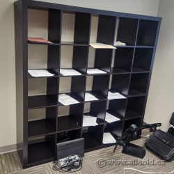 Black-Brown IKEA Storage 5x5 Cube Bookcase